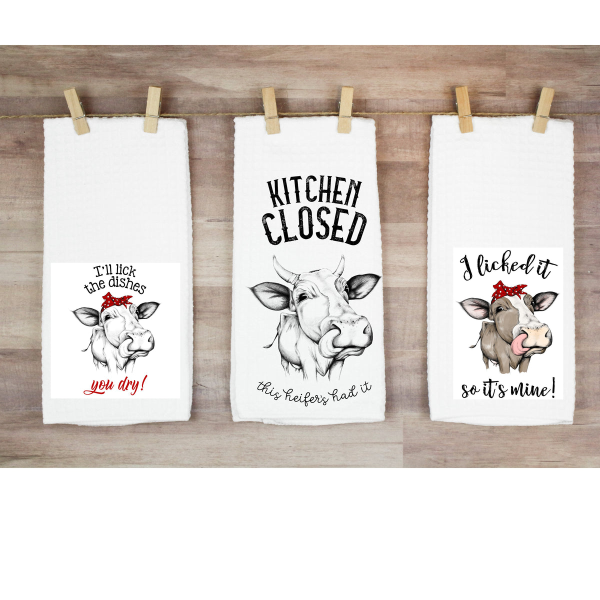 Cowboy Just Rope It Waffle Kitchen Towel