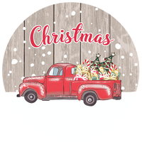 Red truck  Circle ornament