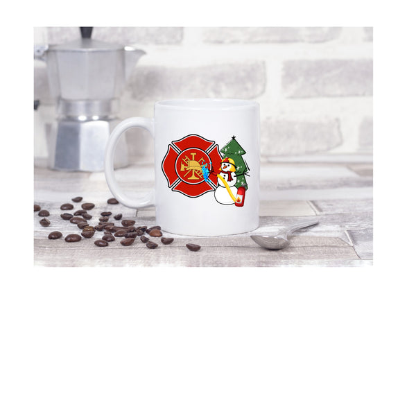fire snowman mug