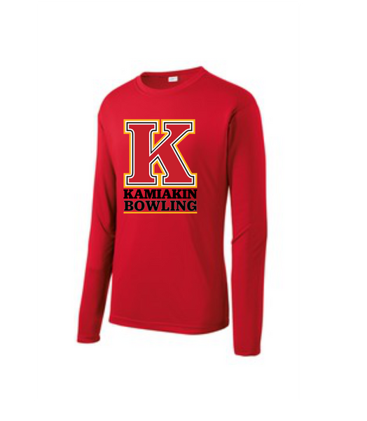 Kahs logo bowling  dri fit ls- red