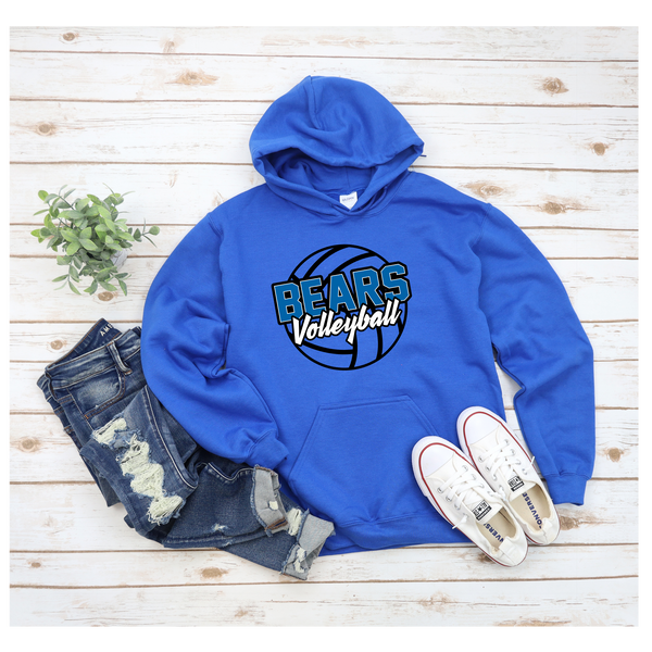 Ki Be Bears cursive Hooded Sweatshirt