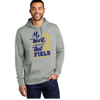 Heart is on the field Nike Hoodie-with name and number