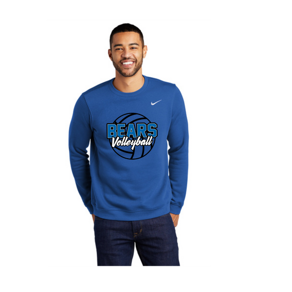 Ki Be Bear Cursive Nike Club Fleece Crew