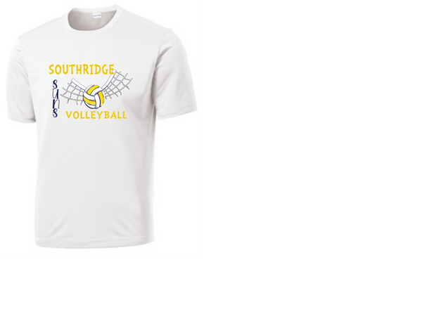 SHS volleyball short sleeve dri fit - white