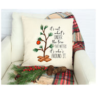 Its not whats under the tree.... pillow cover