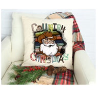 Country christmas pillow cover