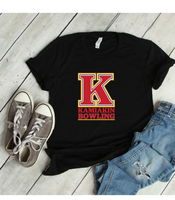 Kahs logo bowling shirt - black