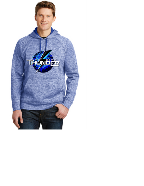 TC Thunder Sport-Tek® PosiCharge® Electric Heather Fleece Hooded Pullover- adult