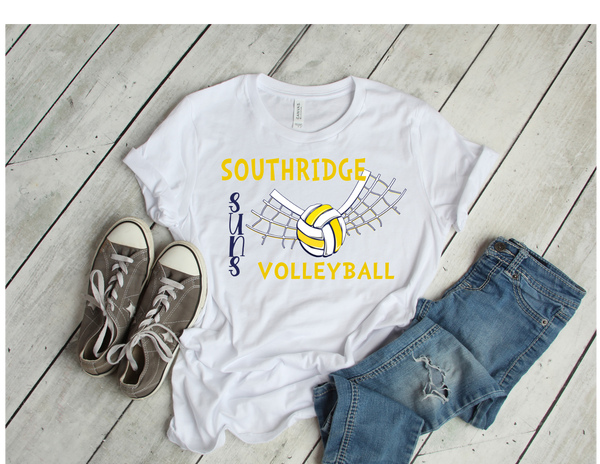 SHS volleyball short sleeve tee - white